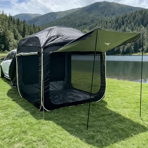 Tente de camping à hayon SUV abri voiture portable grand volume extérieur