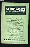  SONDAGES - REVUE N°1 / 1957 / 19° ANNEE : LES TRANSPORTS ET LA CIRCULATION DANS L\'AGGLOMERATION DE PARIS - La croissance de Paris + Les modes de déplacement et l\'importance des transport en commun...etc.