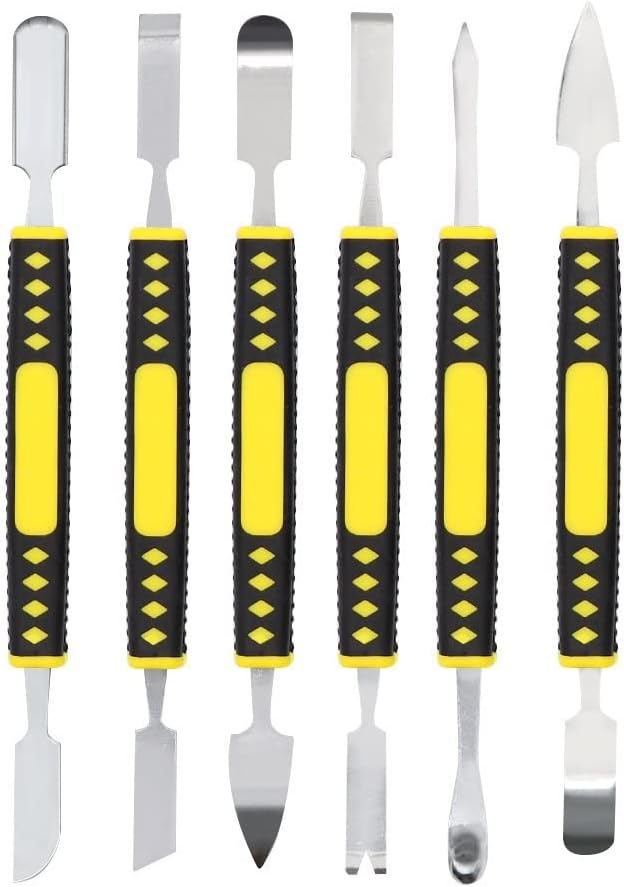 Metal Crowbars 6-Piece Set,Precision Electronics Repair Tools Metal Hand Tool Sets Professional Electronics Repair Tools for Mobile Phone Laptop