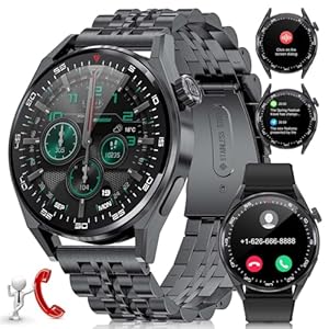 Smart Watches for Men (Answer/Make Calls),1.39” HD Touchscreen,100 Sports Modes,IP68 Waterproof Smartwatch with Blood Pressure/Heart Rate Monitor/Blood Oxygen for Android and iOS Black