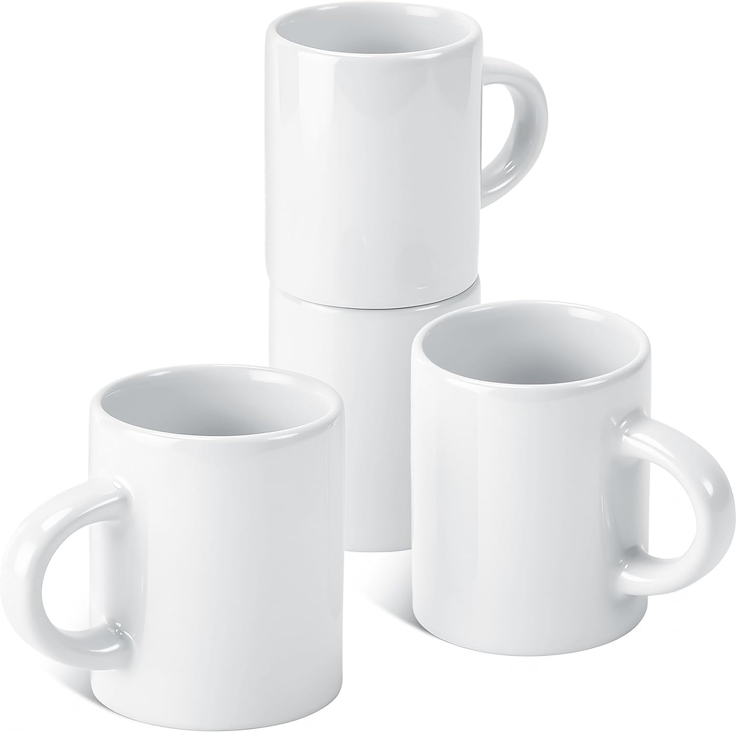 Espresso Cups Set of 4, Porcelain Demitasse Cups, 3 Oz