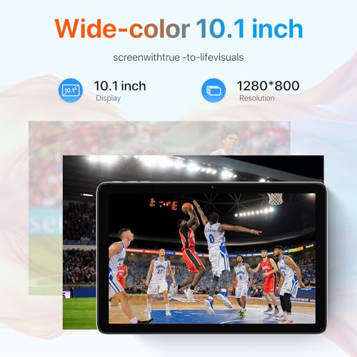 Image of UMIDIGI G1 Tab Tablet 2025, 8(4+4) GB+64GB 1TB Expand, 5G /2.4G WiFi, 10.1 inch HD Premium Silk-Feel Design Tablet up to 2.0 GHz, 6000mAh, Dual Camera,BT,1280 * 800 with Stereo Dual Speakers