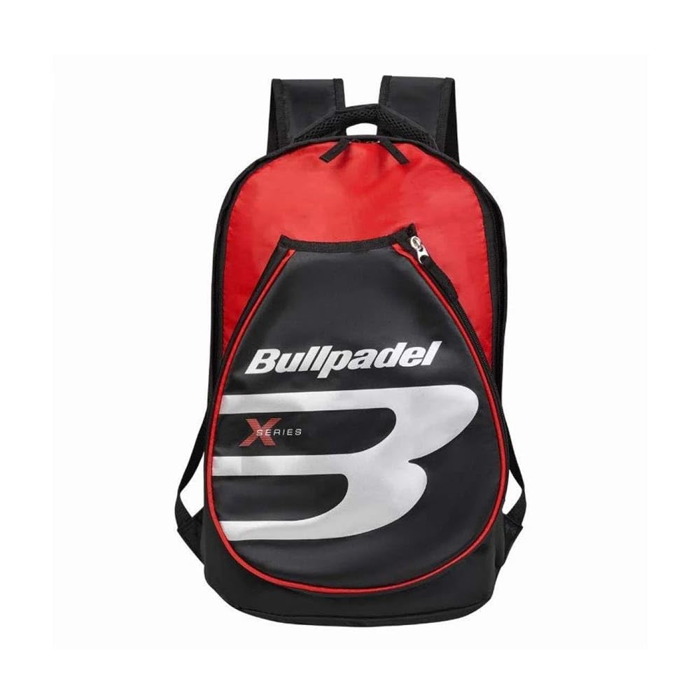 Mochila BPMEX002 Tour, con Compartimento Exterior Moldeado para Pala, Correas Ajustables Acolchadas, Espaciosa para Pádel. 3 Opciones de Colores. Pro-Elite (Rojo/Negro)
