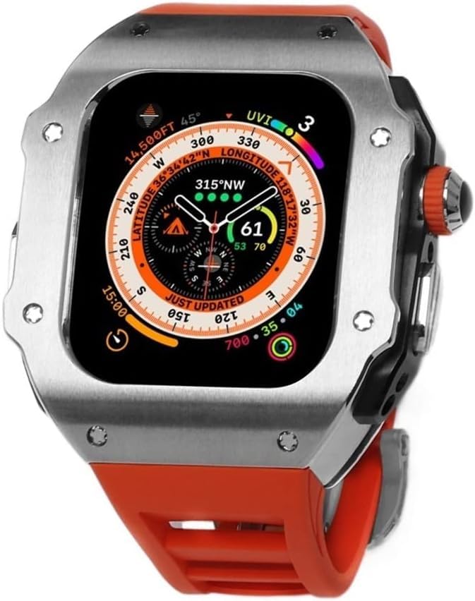 Bracelet de montre en métal respirant contre la transpiration Apple Watch 49 mm