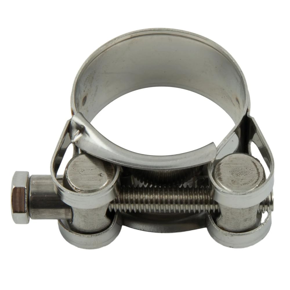 Une Large Gamme De Colliers De Serrage pour Tuyaux en Vrac, 1 Pièce, Tube D'Échappement 17-43 Mm, Boulon en T en Acier Inoxydable, Système D'Admission Moteur Argenté pour Tuyaux De