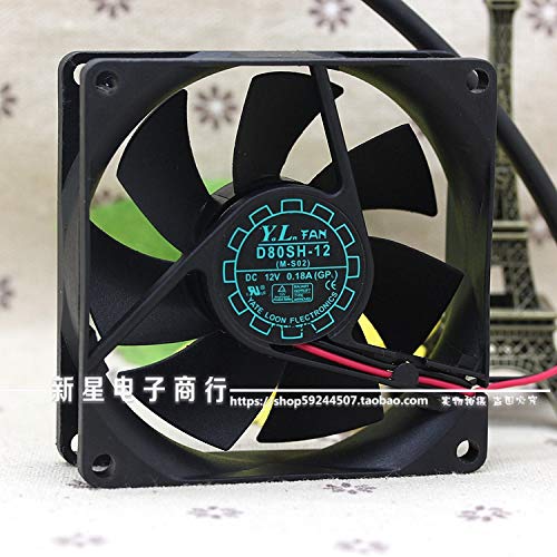 REFIT D80SH12 8025 0.18A 8CM 12V Silent Power Supply Cooling