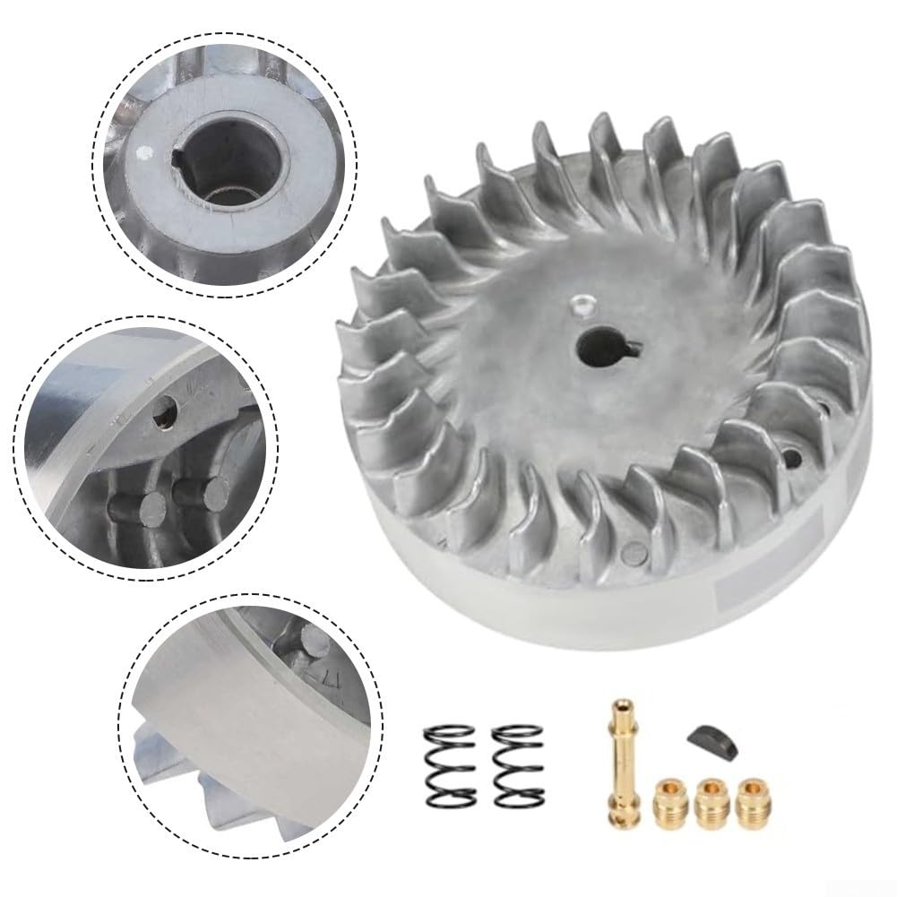 Aluminium Schwungrad 212cc für Predator & für HEMI Motoren, kompatibel mit für COLEMAN CT200U BT200X für MINI Bike, inkl. Ventilfedern und Hauptdüsen-Set für Go-Kart Rasenmäher Reparatur