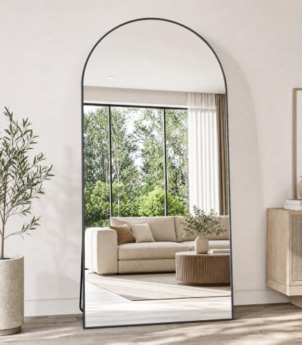 Image of Koonmi 67x30 Arched Full Length Mirror, Floor Mirror with Stand