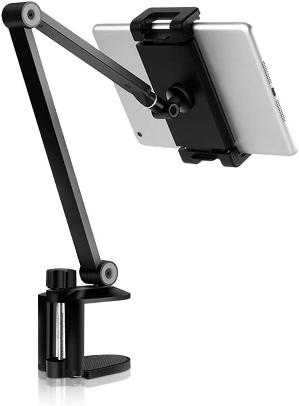 HBJWOV Phone Holder,Bed Gooseneck Mount Flexible Arm 360 Clip Bracket, Adjustable Lazy(D)