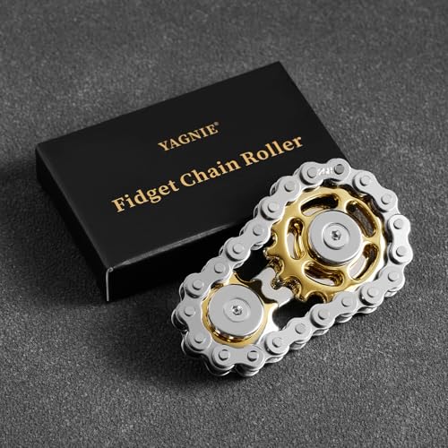 Metal Fidget Chain Hand Finger Spinners Spinning Roller Toy for Adults,Cool Office Home Classroom Traval Desk Meeting Gadgets Gifts for ADHD ADD...