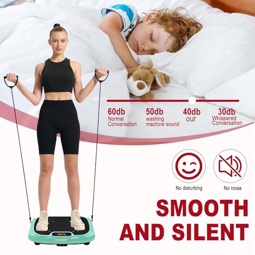 Image of HOTSWEAT Vibration Plate Exercise Machine for Lymphatic Drainage, Power Plate Vibrating Platform, Shaker for Weight Loss, Exercise Board with 120 Levels for Home Gym