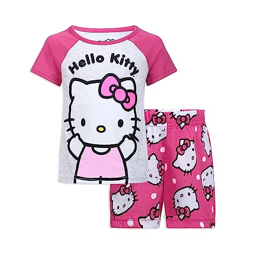 Ensemble Hello Kitty t-shirt et short filles rose cadeau anniversaire