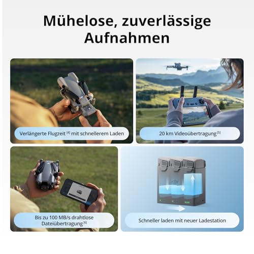 DJI Mini 5 Pro, C0-Zertifiziert, Ultraleichte Drohne mit Kamera, 1-Zoll CMOS, Omnidirektionale Hinderniserkennung, ActiveTrack 360°, 225°-Gimbal-Rotation, 20km-Übertragung, 4K-Drohne für Anfänger