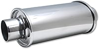 Vibrant Performance 1138 Ultra Quiet Resonator - 2" Inlet/Outlet, Superior Rifling Noise Elimination for 6/8-Cyl Exhaust