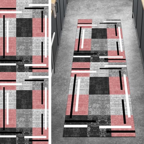 Alfombra de pasillo para pasillo 70 x 90 cm antideslizante lavable gris 2