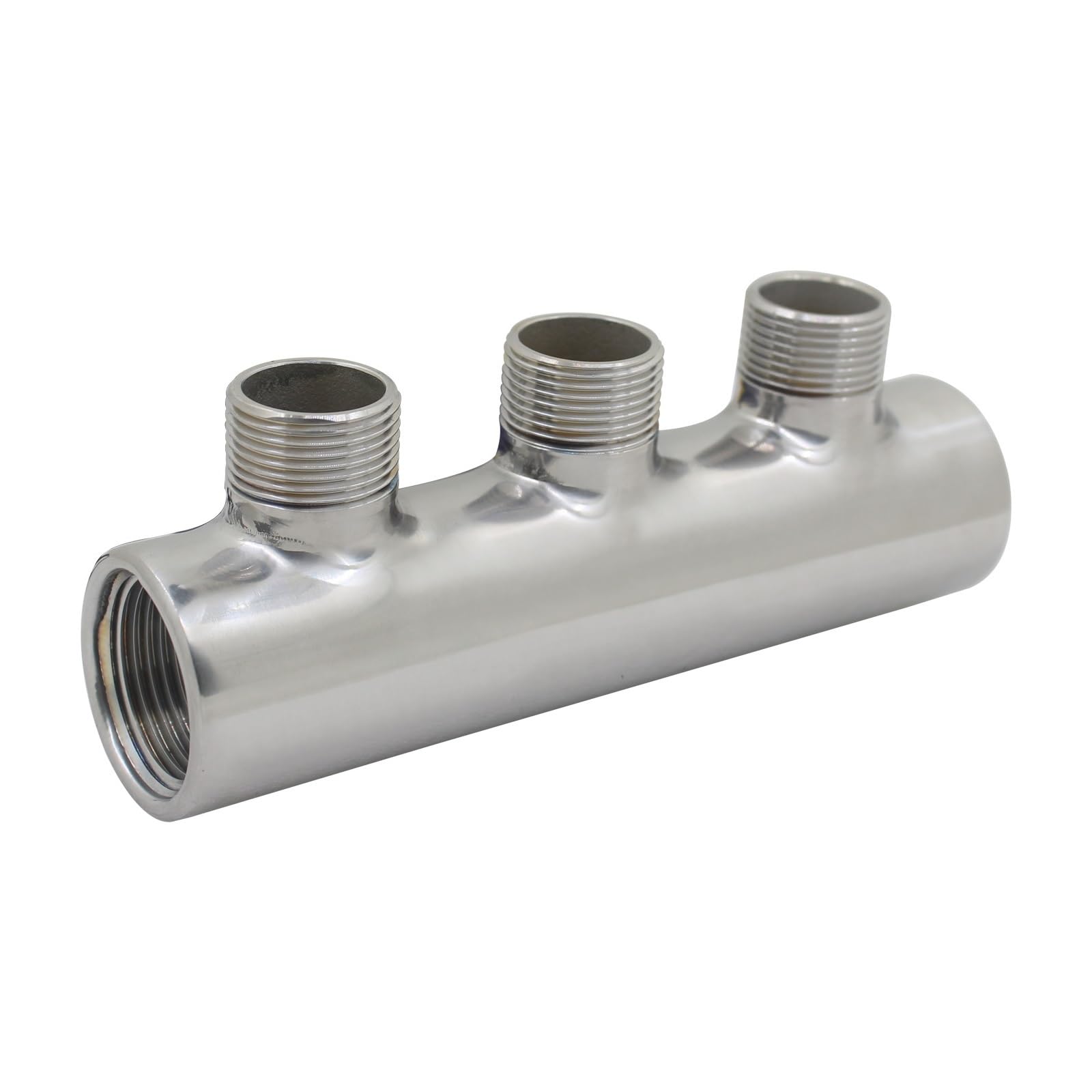 SSIMOO Colector de distribución de agua de acero inoxidable 1 * 3/4 for sistema de calefacción por suelo radiante (2-10 puertos) un extremo abierto kindly (Color : 3-way)