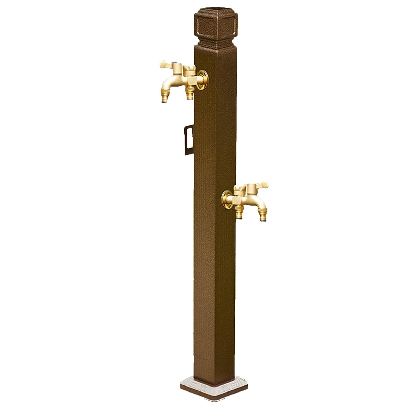 WOTZOV Outdoor Water Column With Double Faucet, 37.4In Vertical Garden Irrigation Hydrant, Freeze Proof Courtyard Column, Garden Faucet For Efficient Watering，95cm/37.4in G