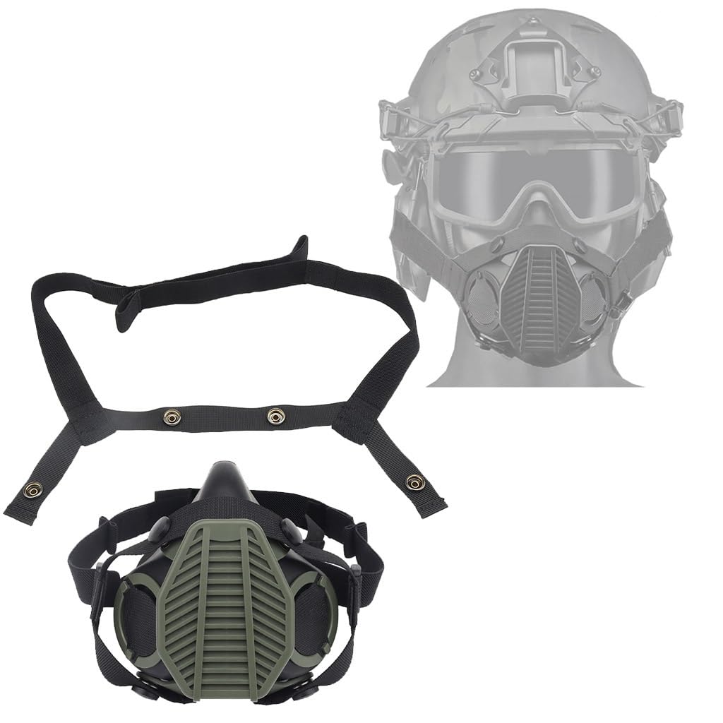 Amazon.co.jp: 地上用戦闘戦術ハーフマスク 便利な使い方 デュアル