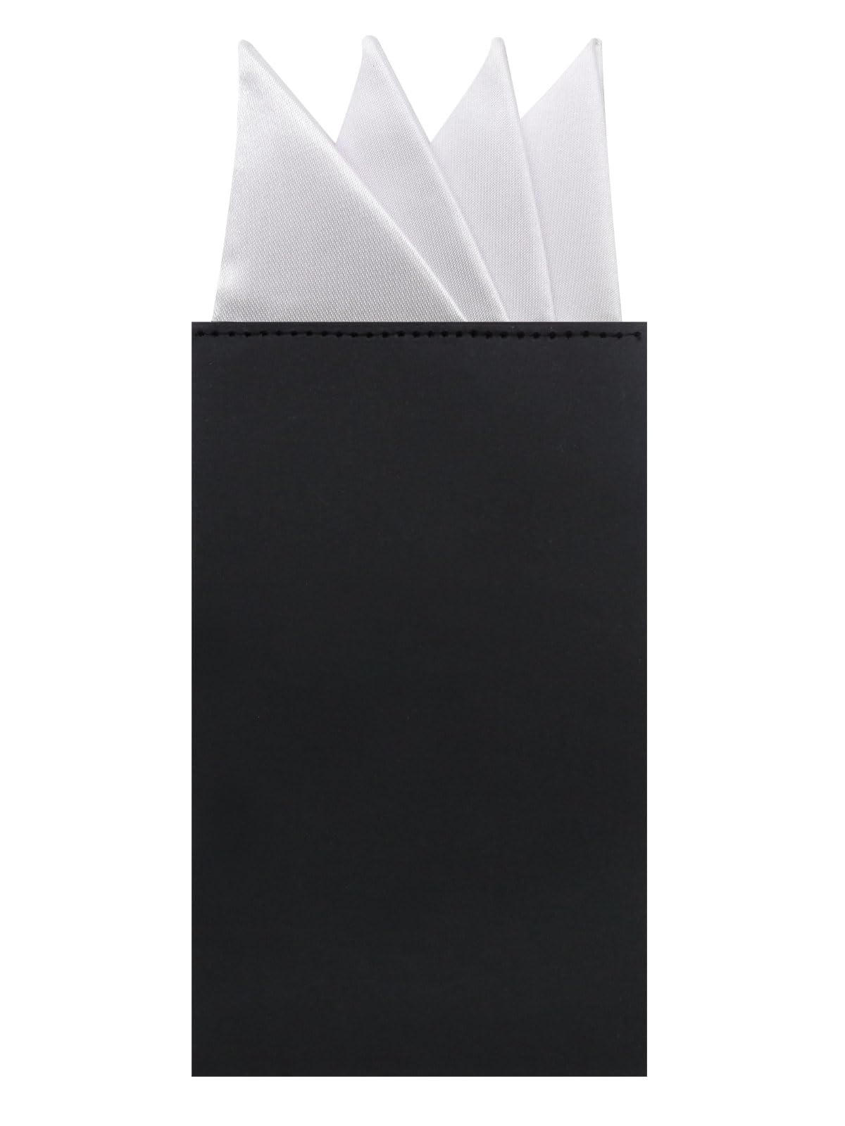 Luckyvestir Pocket Squares for Men Prefolded, Mens Handkerchiefs on Card, White Black Pocket Square for Suit Jacket Tuxedo