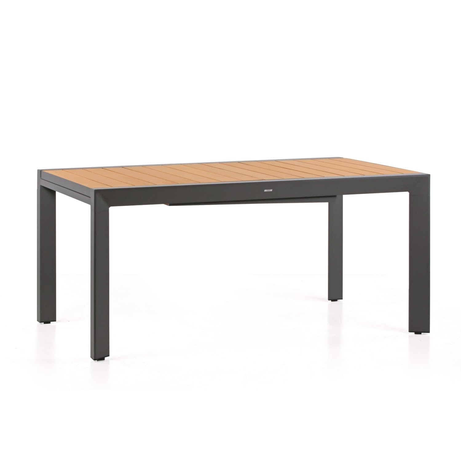 Brigros Estosa - Tavolo da Giardino Allungabile Olbia in Alluminio con Top in Legno di Eucalipto per Arredo Esterno, Grigio, 160/240x100x75 cm