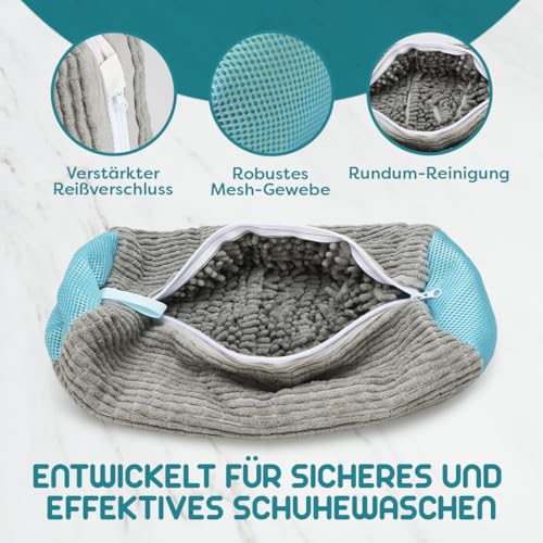 Schuhwaschbeutel für Waschmaschine 2er Set mit Reißverschluss – Bild 3