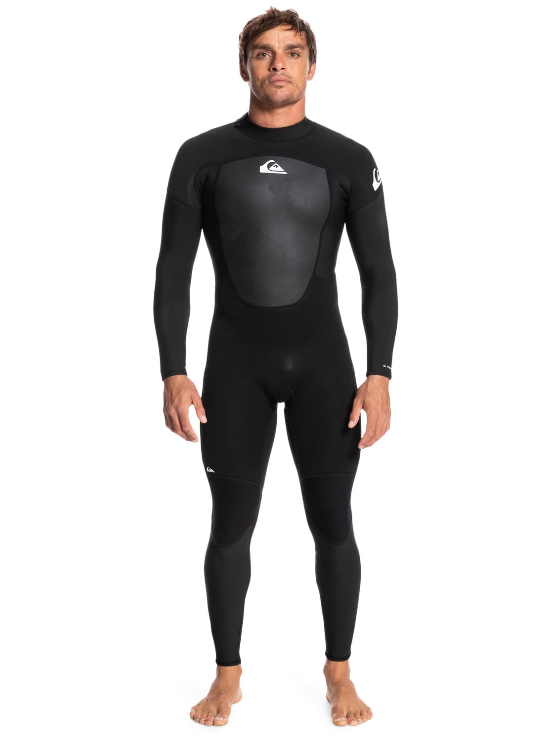 Quiksilver Prologue - Traje de Neopreno Plano con Cremallera Trasera de 3 mm para Hombre, Color Negro, Capas térmicas de Calor