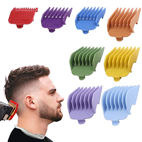 Schuifkammen voor scheermachine, 8 stuks, professionele tondeuse, kammen, limietkam, set van 3 - 25 mm, vervanging naar keuze voor tondeuse, universele geleidingskammen voor kapperssalon