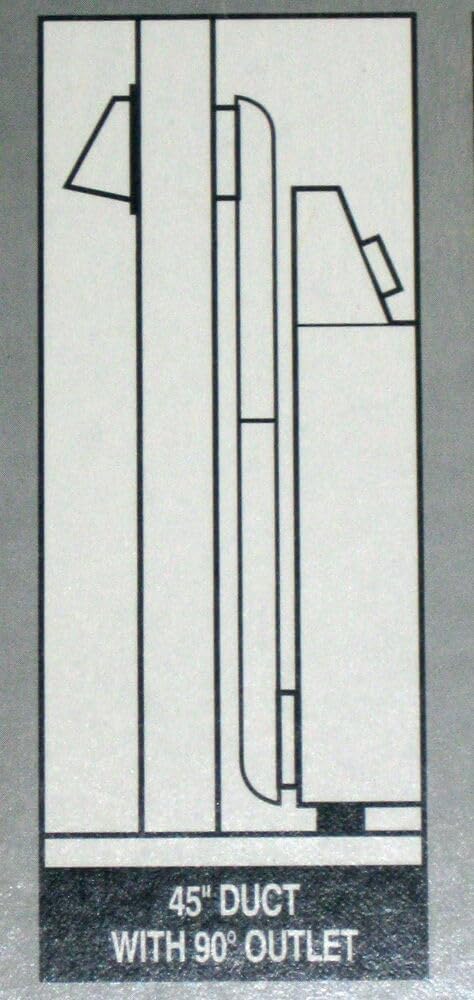 UD48 4"" Dryer Vent Space Saver Aluminum Venting Duct 90 Inlet / 90 Outlet