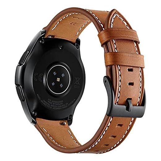 Pulseira 22mm Couro Padrão compatível com Samsung Galaxy Watch 3 45mm - Galaxy Watch 46mm - Gear S3 Frontier - Amazfit GTR 47mm - Marca LTIMPORTS (Marrom)