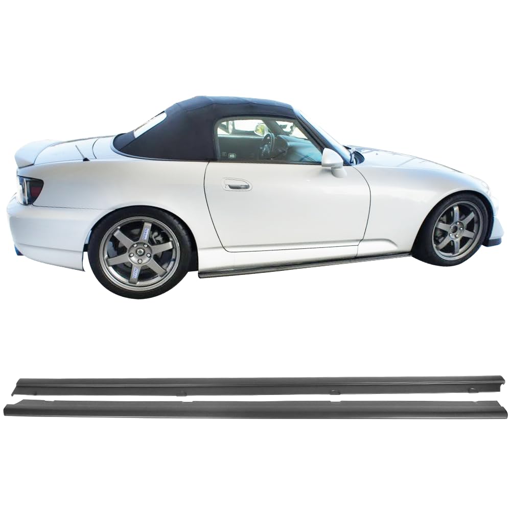 IKON MOTORSPORTS, Side Skirts Compatible with 2000-2009 Honda S2000 AP1 AP2, DF Style Rocker Panel Bottom Line Lip PP