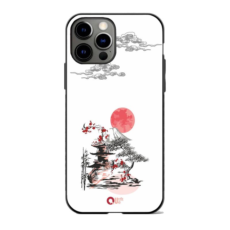 OUTFITQUE Japanese Mountain Printed Metal TPU Hybrid Case : Amazon