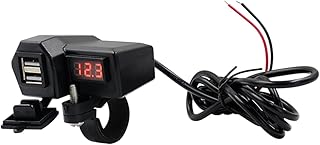 SEWOART 1 conjunto de carregador de motocicleta isqueiro adaptador de isqueiro medidor de voltagem carregadores de celular adaptadores USB vários carregadores de carro carregadores USB de motocicleta quadrados