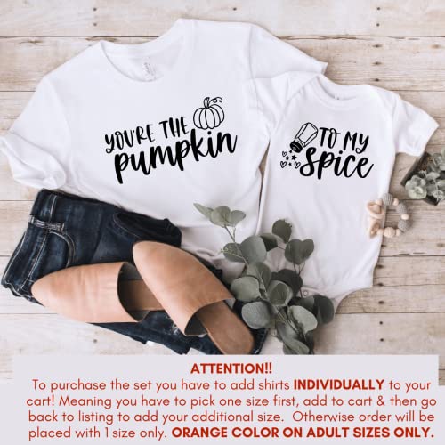 You're The Pumpkin To My Spice Thanksgiving Mommy and Me Shirts, Cute Mommy Daughter Outfits Toddler, Mom and Son Matching Fall Outfits, Mom Baby Thanksgiving 2021.3