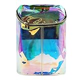 Zicac Clear Bag Transparent Hologram Holographic Envelope Backpack Silver Metallic (Green)