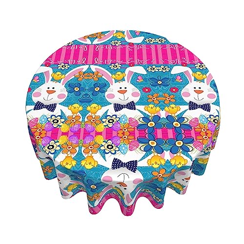 Nappe ronde 152 cm imperméable et infroissable pour table de repas - 4