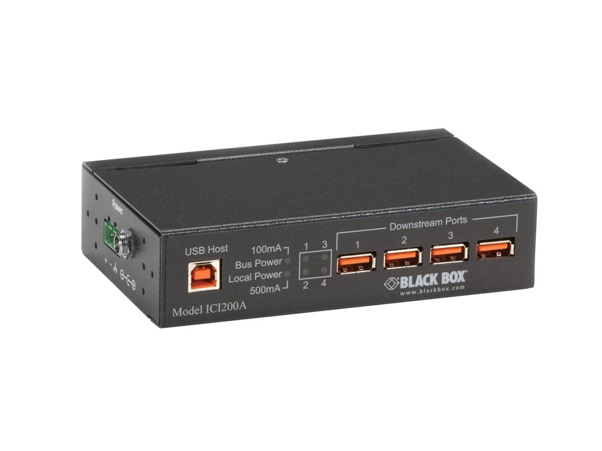 Black Box Industrial USB 2 0 Hub 4-Port