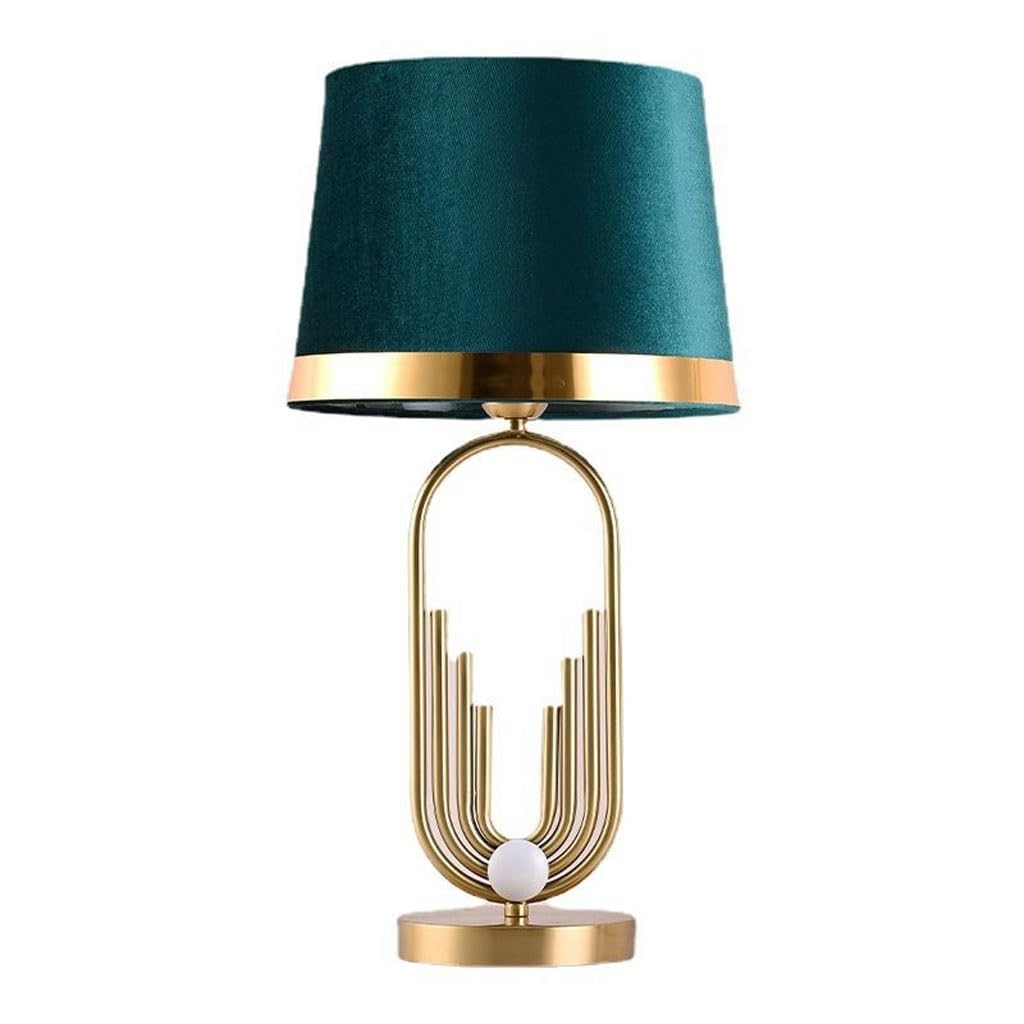 Lámpara de mesa Luz de lujo Simple Lámpara de mesa moderna Adornos Dormitorio Mesita de noche Lámpara de mesa de lectura de estudio(A)