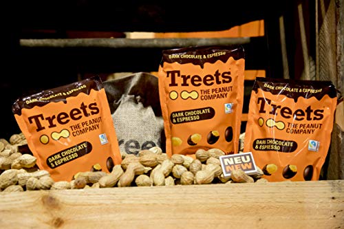 TREETS - THE PEANUT COMPANY Treets Peanuts Dark Chocolate & Espresso 140g – knapperig geroosterde pinda's met donkere chocolade en Fairtrade espresso (1 x 140g) - Image 4