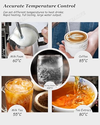 Espumador y vaporizador de Leche eléctrico con Pantalla LED para cafeterías, Tiendas de café, té y postres.