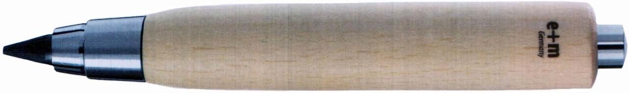 e+m Workman Clutch Pencil w/Box, Beechwood with Metal Accents, 5.5mm, HB (FSC P 916-1)