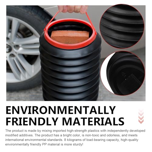 Image of 2 PCS Foldable Car Trash Can, High Strength Plastic Automotive Garbage Can, Portable Car Trash Bin, Interior Car Organizers and Storage (Black)