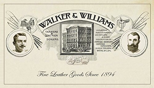 Walker & ‿Williams C-35 CS Sangle rembourrée en cuir de qualité supérieure avec clous métalliques Noir/marron - Les Beatles, Paul McCartney, John Lennon, RIngo Starr, George Harrison Walker & ‿Williams C-35 CS Sangle rembourrée en cuir de qualité supérieure avec clous métalliques Noir/marron – Image 8
