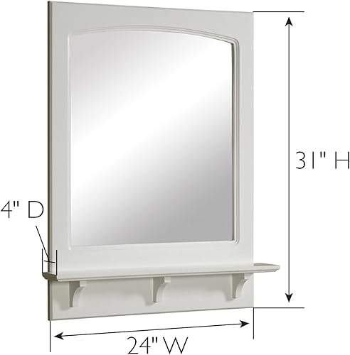 Miniatura 3 de Design House Espejo Concord, 24 x 31, blanco
