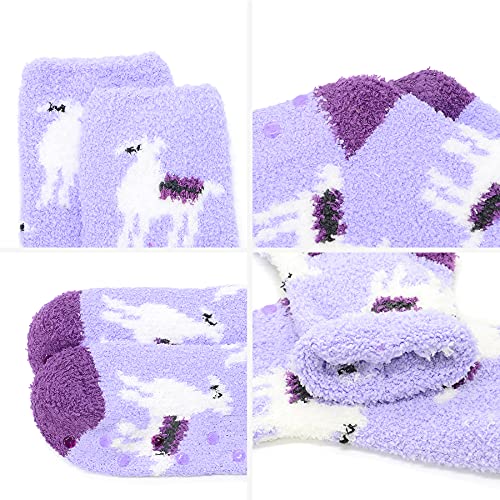 Image of Zando Women's Soft Fuzzy Socks - Thick, Warm, Fluffy, Comfy Home Sleeping Socks