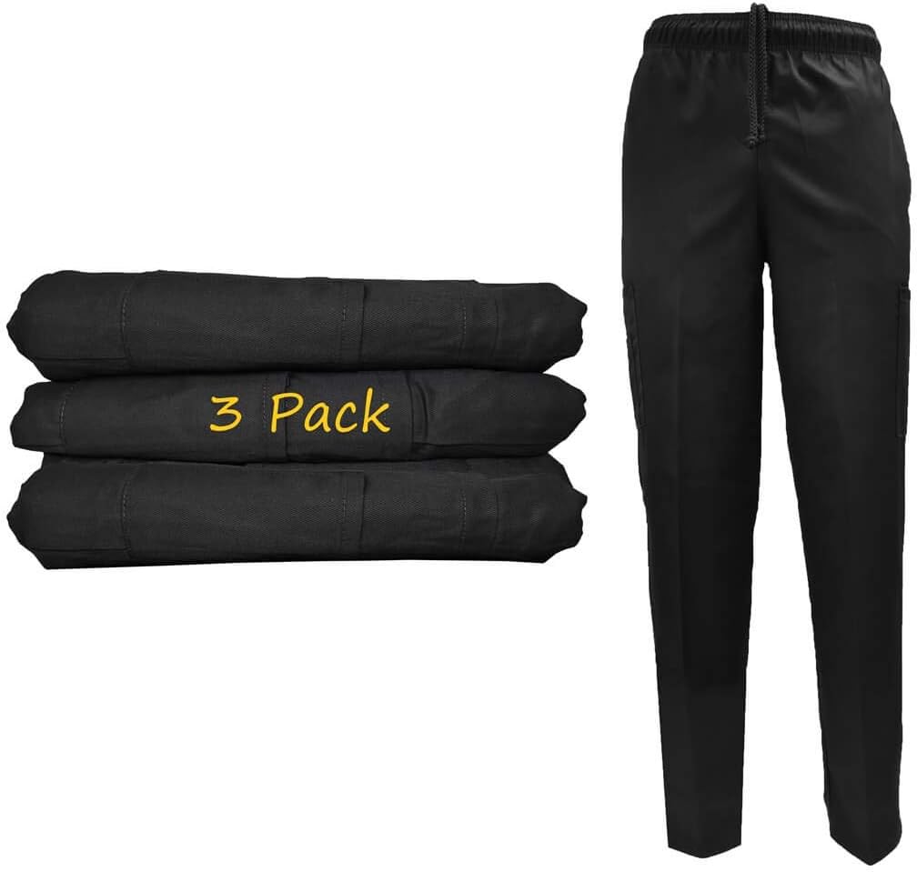 Natural Uniforms Classic 6 Pocket Chef Cargo Pants with Multi-Pack QTYS Available
