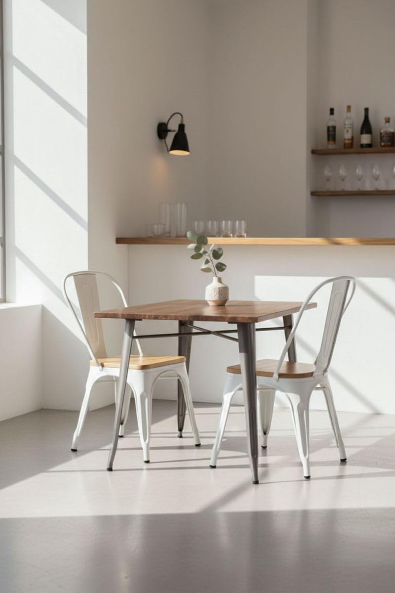 Regalos Miguel - Sillas Comedor - Silla Torix Madera Natural - Blanco