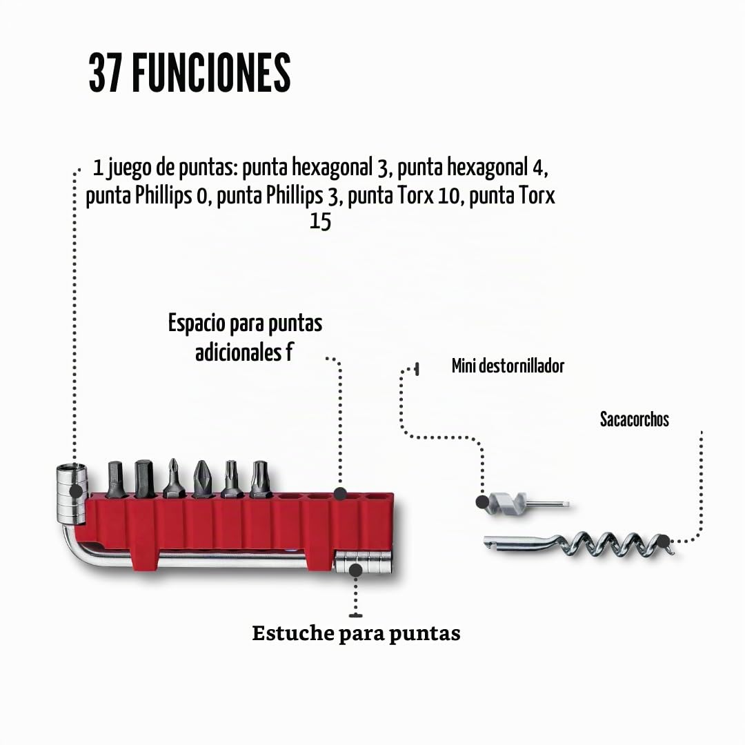 Victorinox Swisstool X Plus, Navaja multiusos suiza en funda de cuero