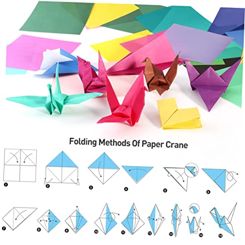 VILLFUL 50 Folhas De Papel De Origami Para Kit De Artes E Ofícios Papel Colorido Para Kit De Origami