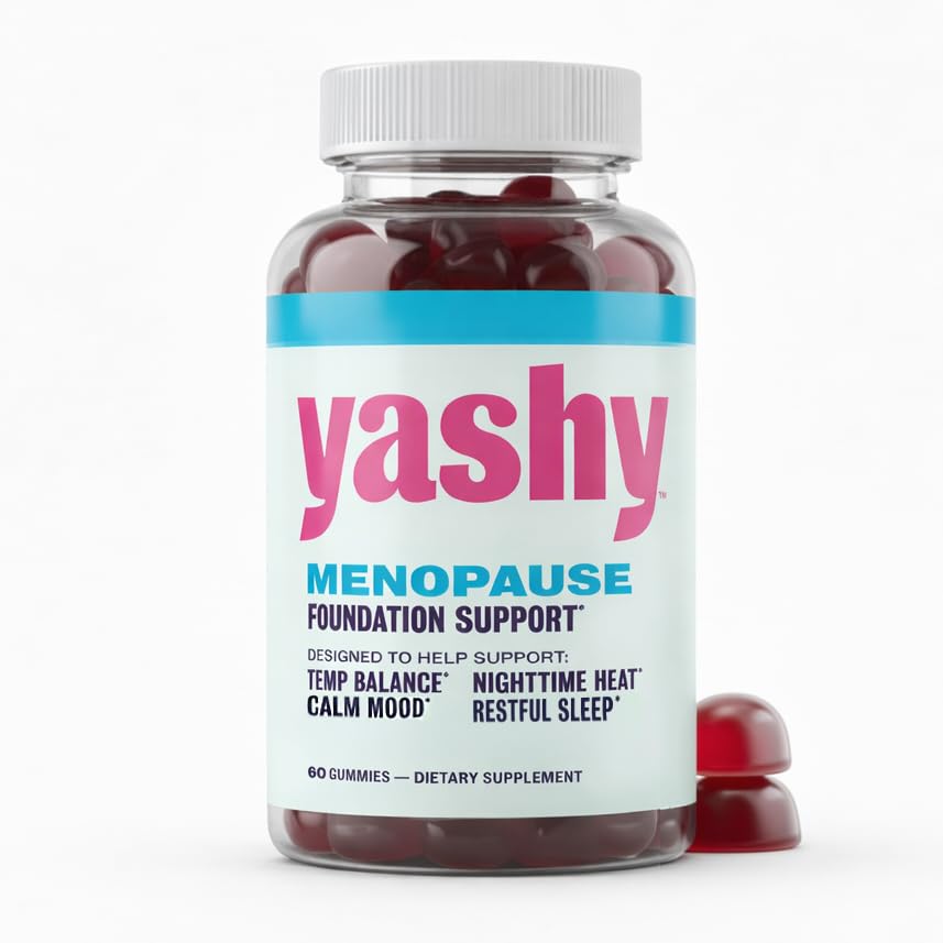 Image of Gummies for Menopause | Hormone-Free Supplements for Women | Clinically Backed | 30 Servings | Helps Alleviate Hot Flashes, Night Sweats, & Mood Swings | Supports Libido | BlackBerry Flavor