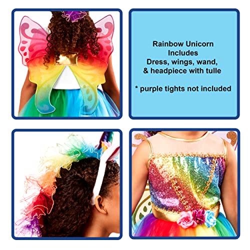 Disfraz arcoíris unicornio para niñas Rubies miniatura 2